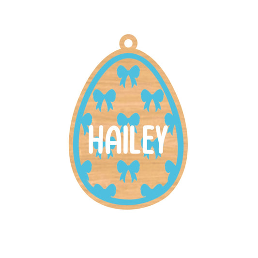 Personalized Bow Egg Magnet/Tag