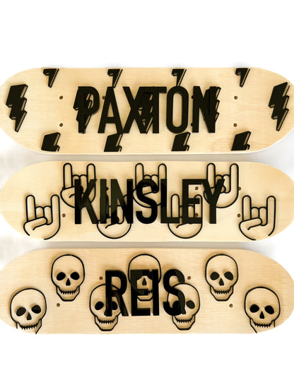 Skull Personalized Mini Skateboard