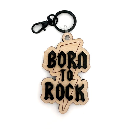 BORN TO ROCK Keychain