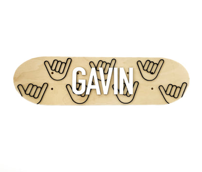 "Hang Loose" Personalized Mini Skateboard