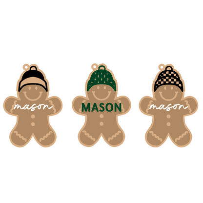 Personalized Beanie Gingerbread Magnet/Ornament/Tag