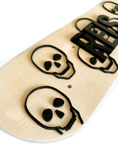 Skull Personalized Mini Skateboard