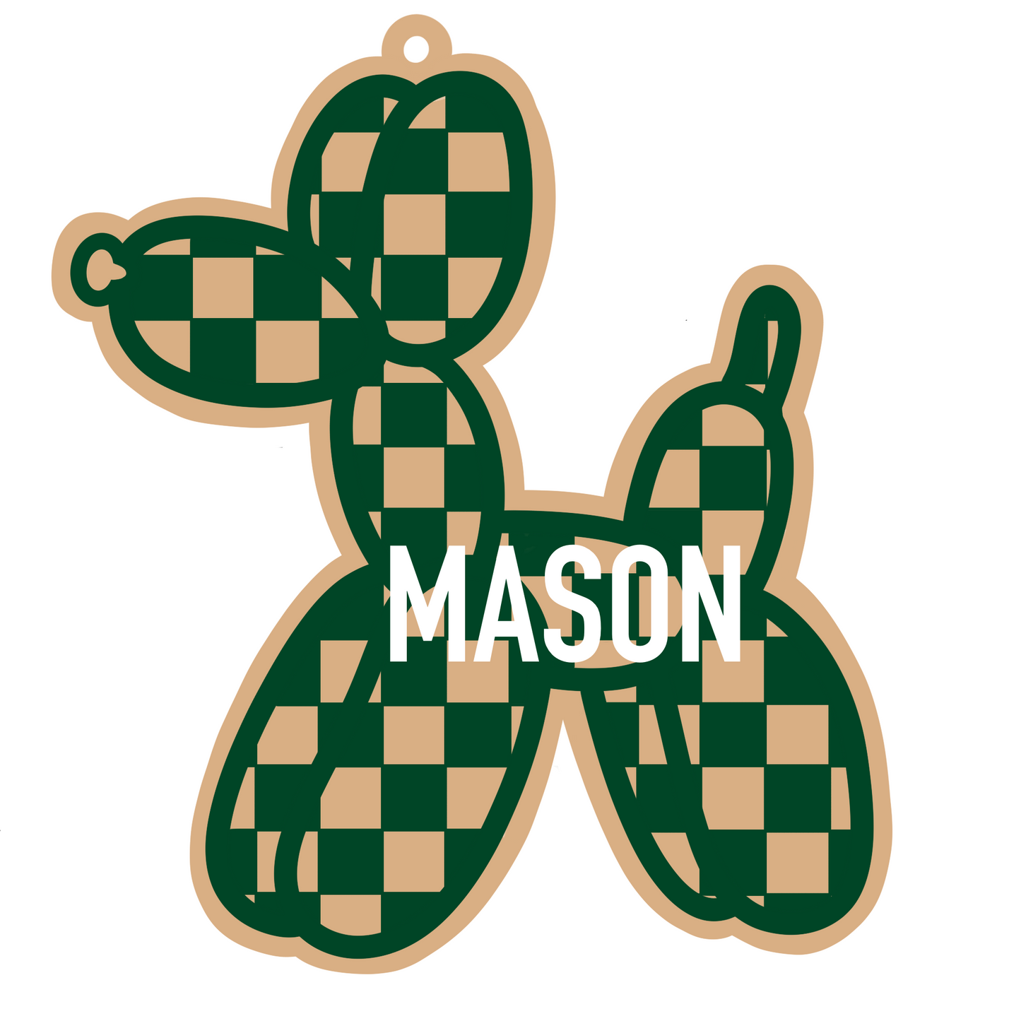 Personalized Check Balloon Dog Magnet/Ornament/Tag