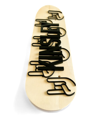 "Rock On" Personalized Mini Skateboard