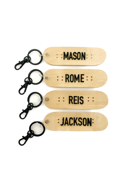 Personalized Skateboard Keychain