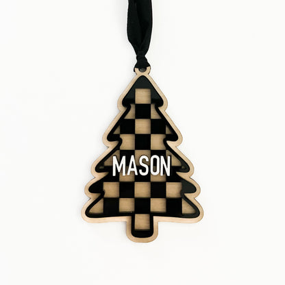 Personalized Check Tree Magnet/Ornament/Tag