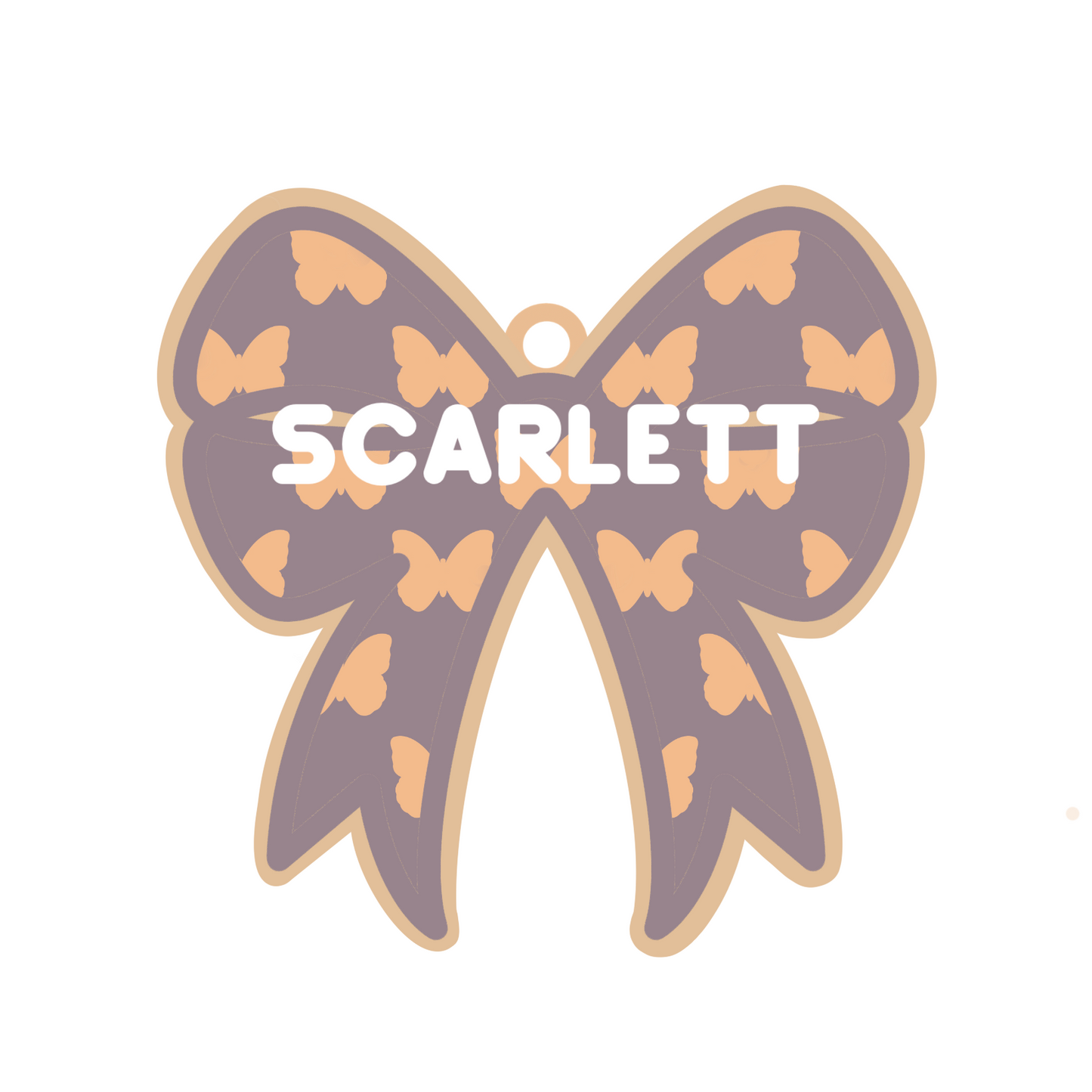 Personalized Solid Butterfly Bow Magnet/Tag