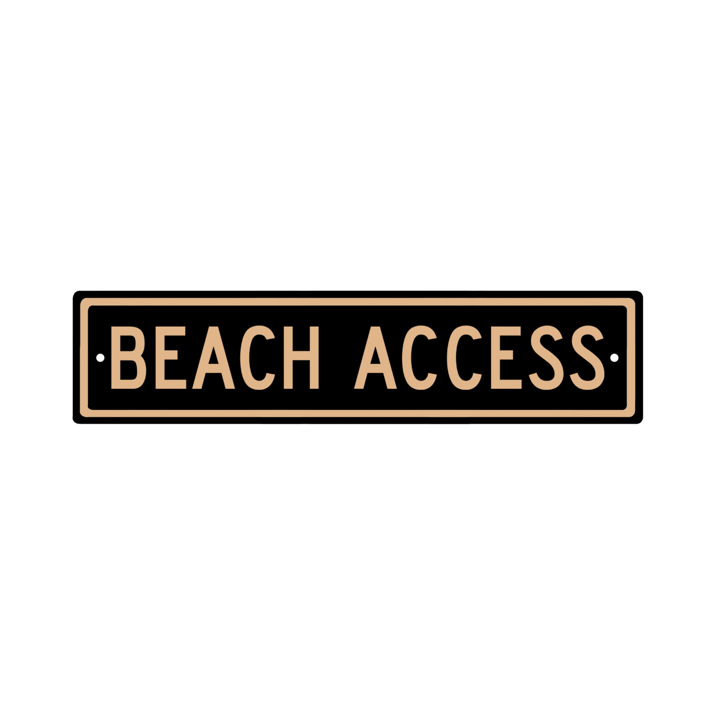 BEACH ACCESS Sign - Solid