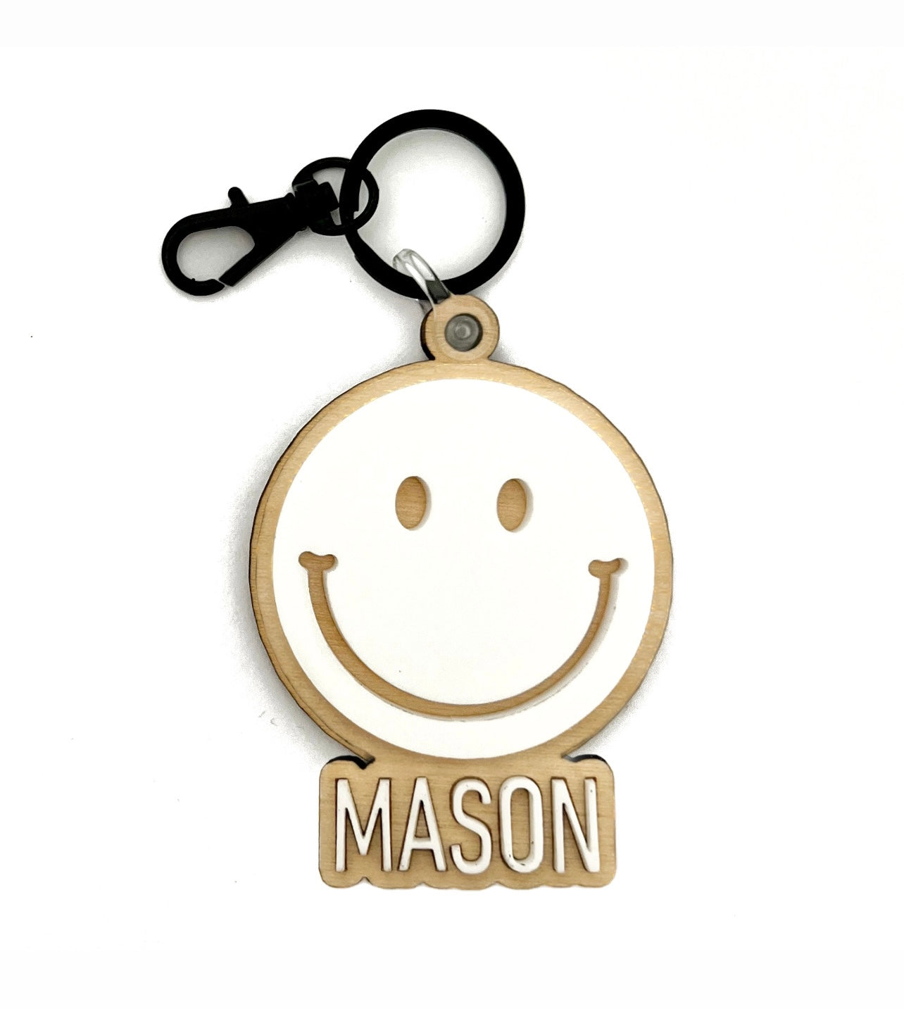 Personalized Classic Smiley Keychain