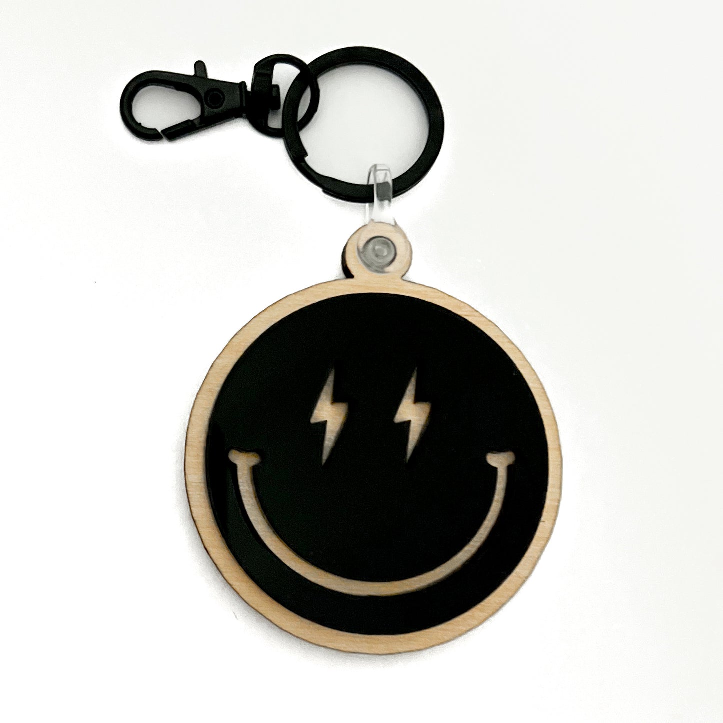 Bolt Smiley Keychain