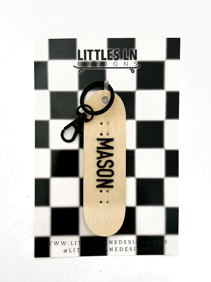 Personalized Skateboard Keychain