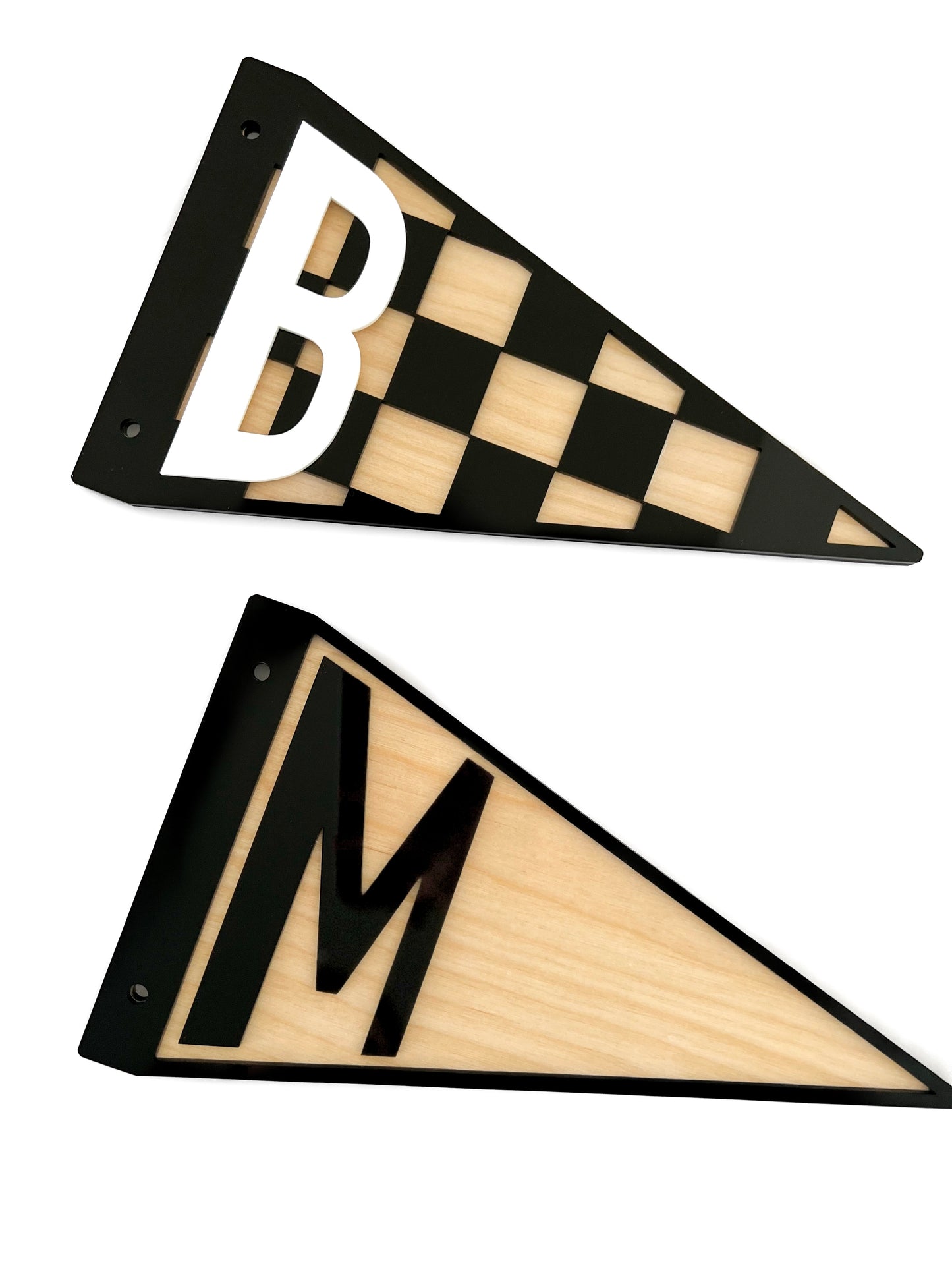 Check Personalized Initial Pennant