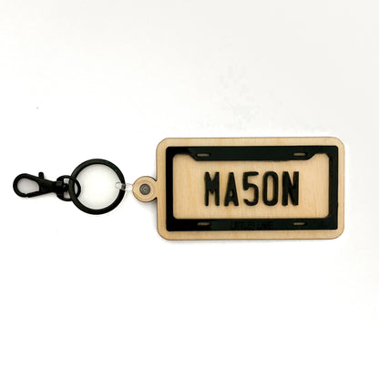 Personalized License Plate Keychain