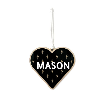 Personalized Bolts Heart Magnet/Tag