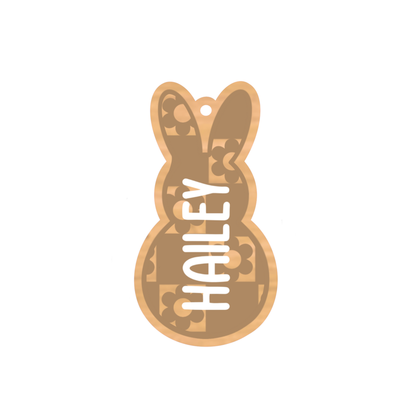 Personalized Check Daisy Bunny Magnet/Tag