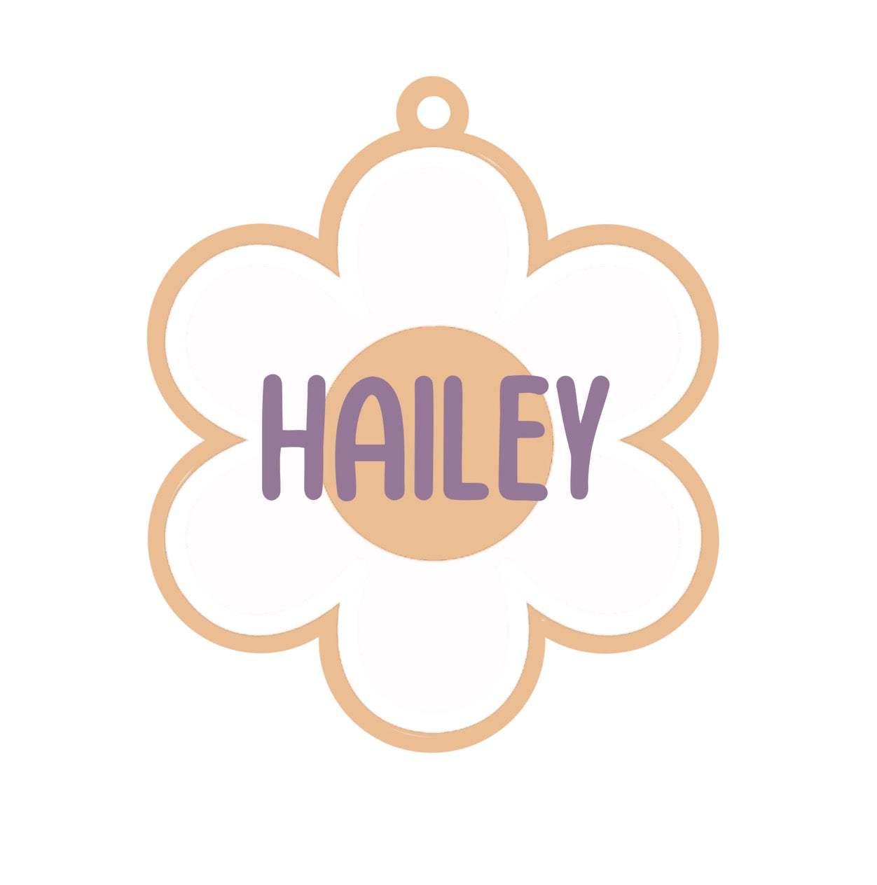 Personalized Solid Daisy Magnet/Tag - Style 1