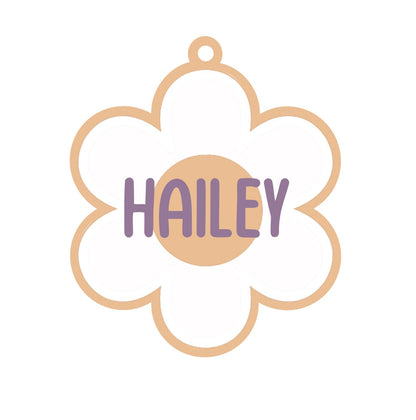 Personalized Solid Daisy Magnet/Tag - Style 1