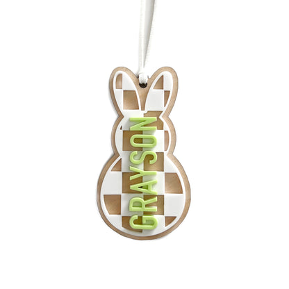Personalized Check Bunny Magnet/Tag