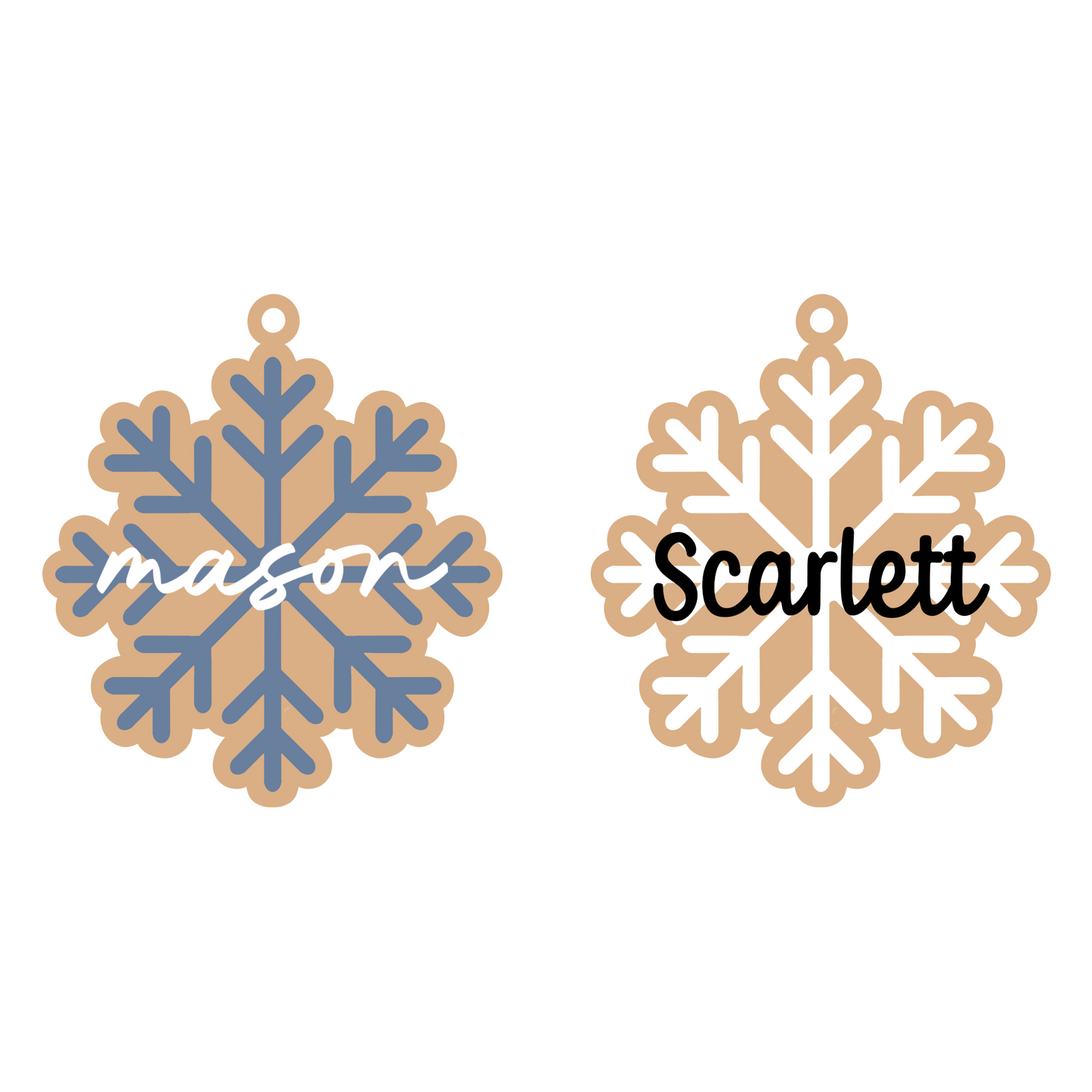 Personalized Snowflake Magnet/Ornament/Tag