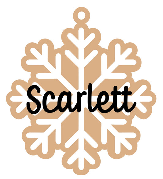 Personalized Snowflake Magnet/Ornament/Tag