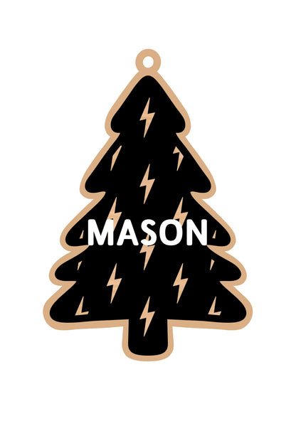 Personalized Bolt Tree Magnet/Ornament/Tag