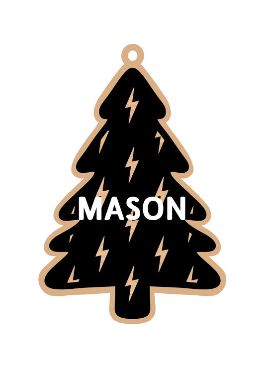 Personalized Bolt Tree Magnet/Ornament/Tag