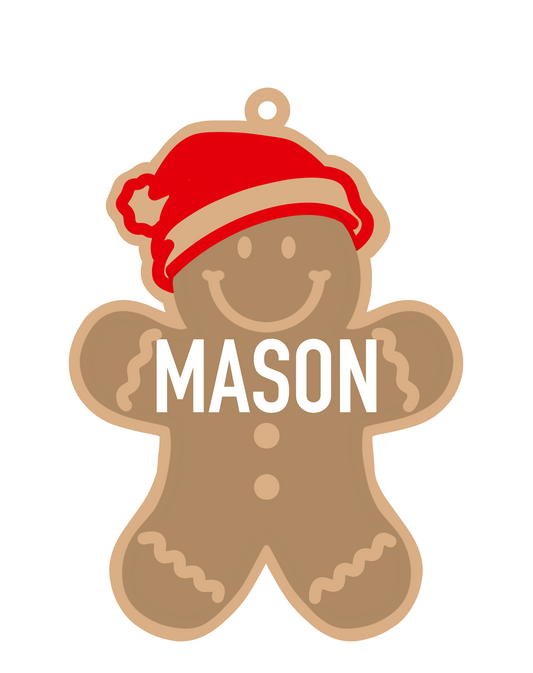 Personalized Santa Gingerbread Magnet/Ornament/Tag