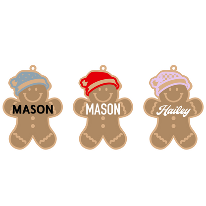 Personalized Santa Gingerbread Magnet/Ornament/Tag