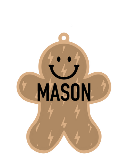 Personalized Bolt Gingerbread Magnet/Ornament/Tag