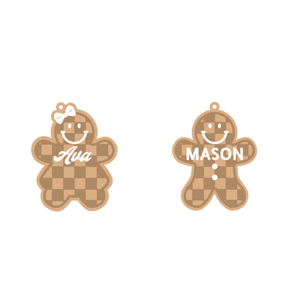 Personalized Check Gingerbread Magnet/Ornament/Tag