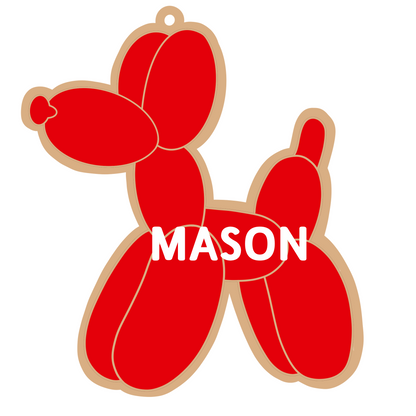 Personalized Balloon Dog Magnet/Ornament/Tag