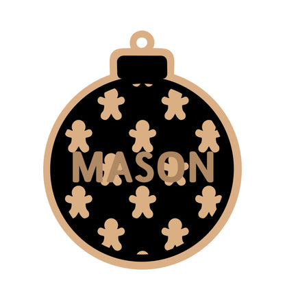 Personalized Gingerbread Bulb Magnet/Ornament/Tag