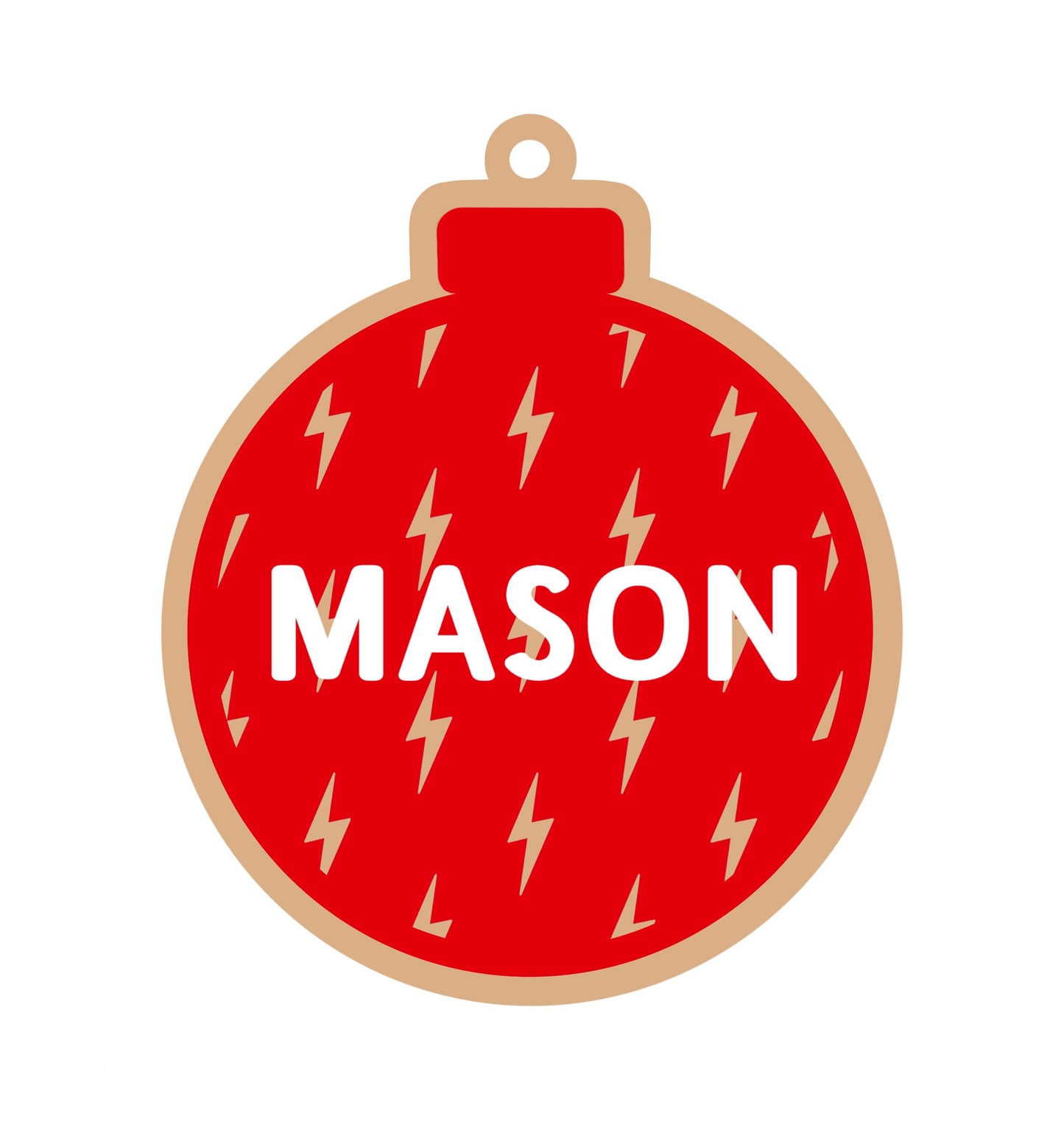 Personalized Bolt Bulb Magnet/Ornament/Tag