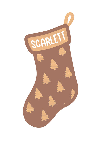 Personalized Tree Stocking Sign