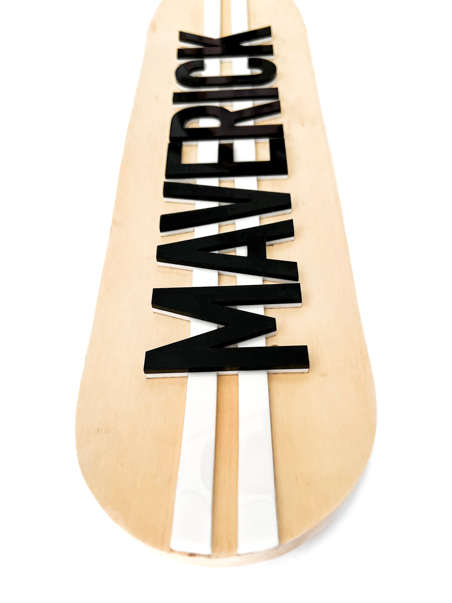 Striped Personalized Mini Skateboard