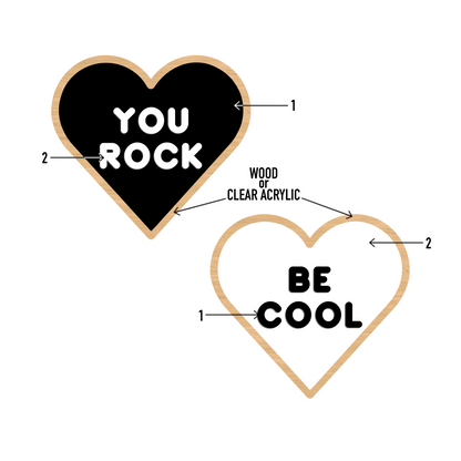 YOU ROCK/BE COOL Conversation Hearts