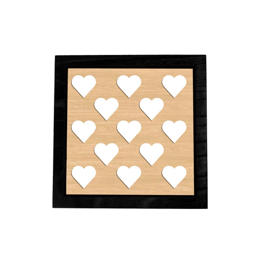 Hearts Frame Sign