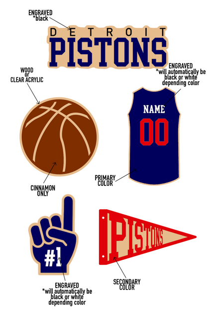 Personalized BASKETBALL TEAM Magnet Pack