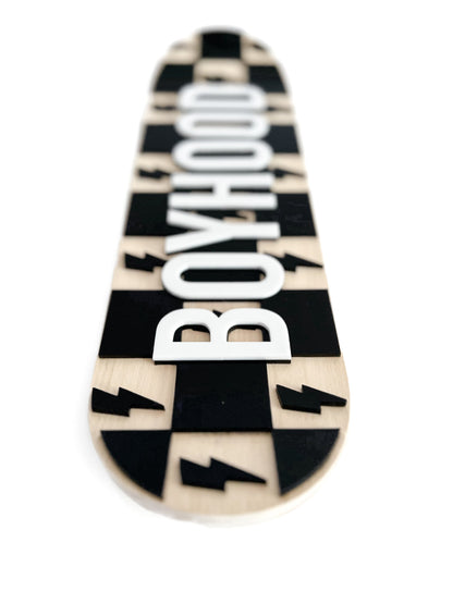 Race Bolt Check Personalized Mini Skateboard