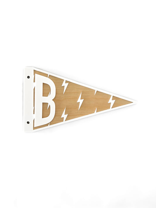 Bolt Personalized Initial Pennant