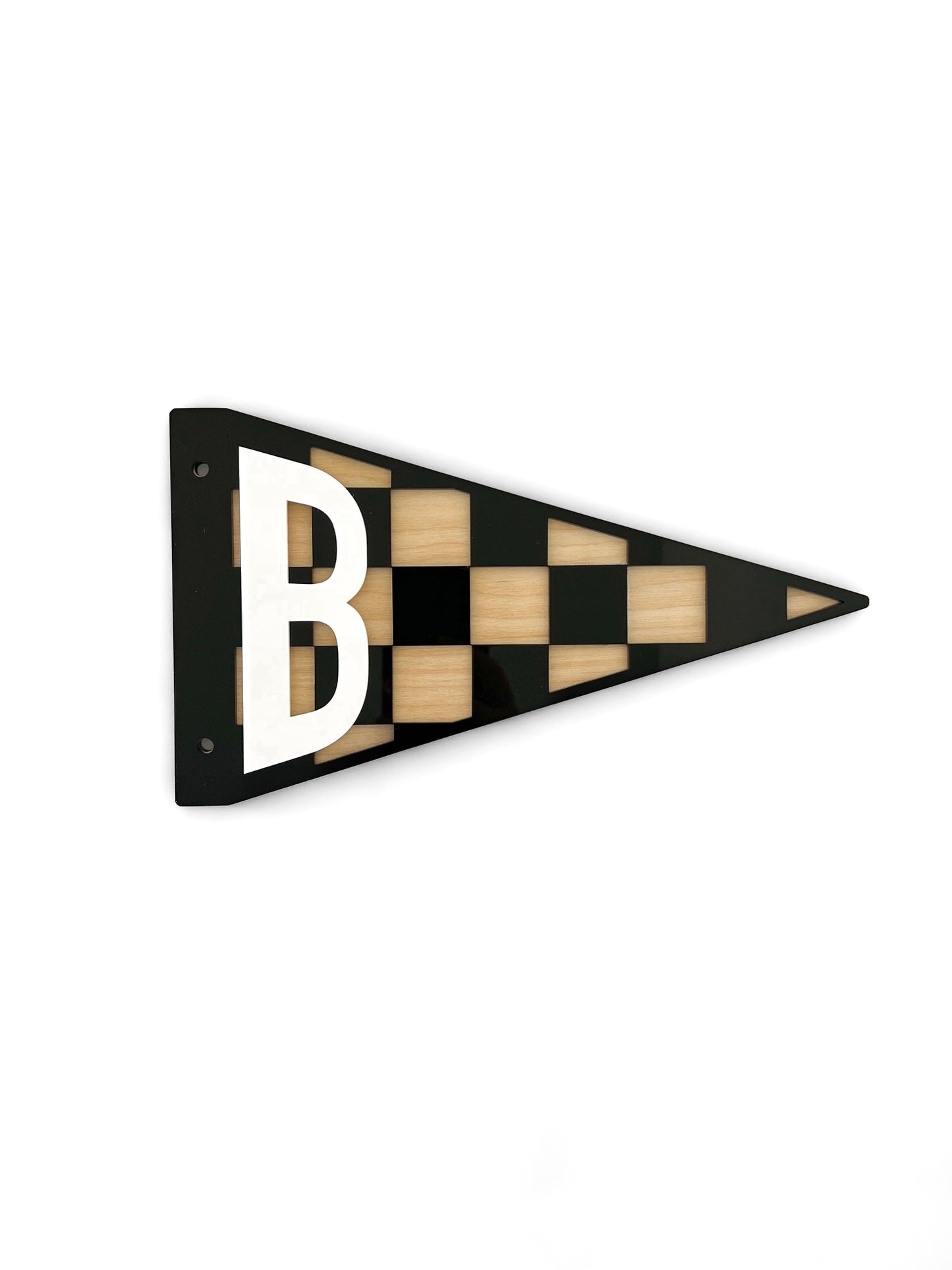 Check Personalized Initial Pennant