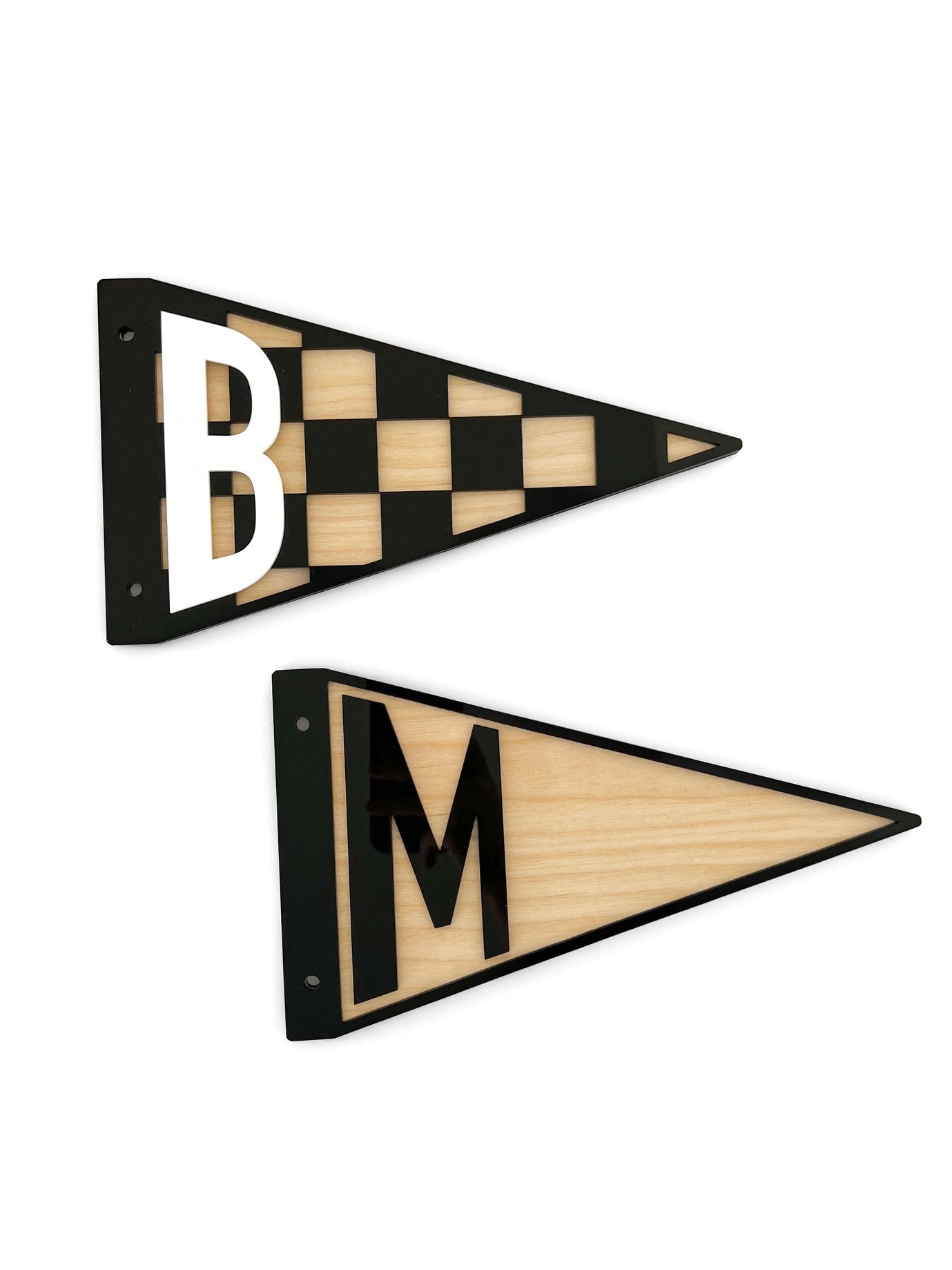 Check Personalized Initial Pennant