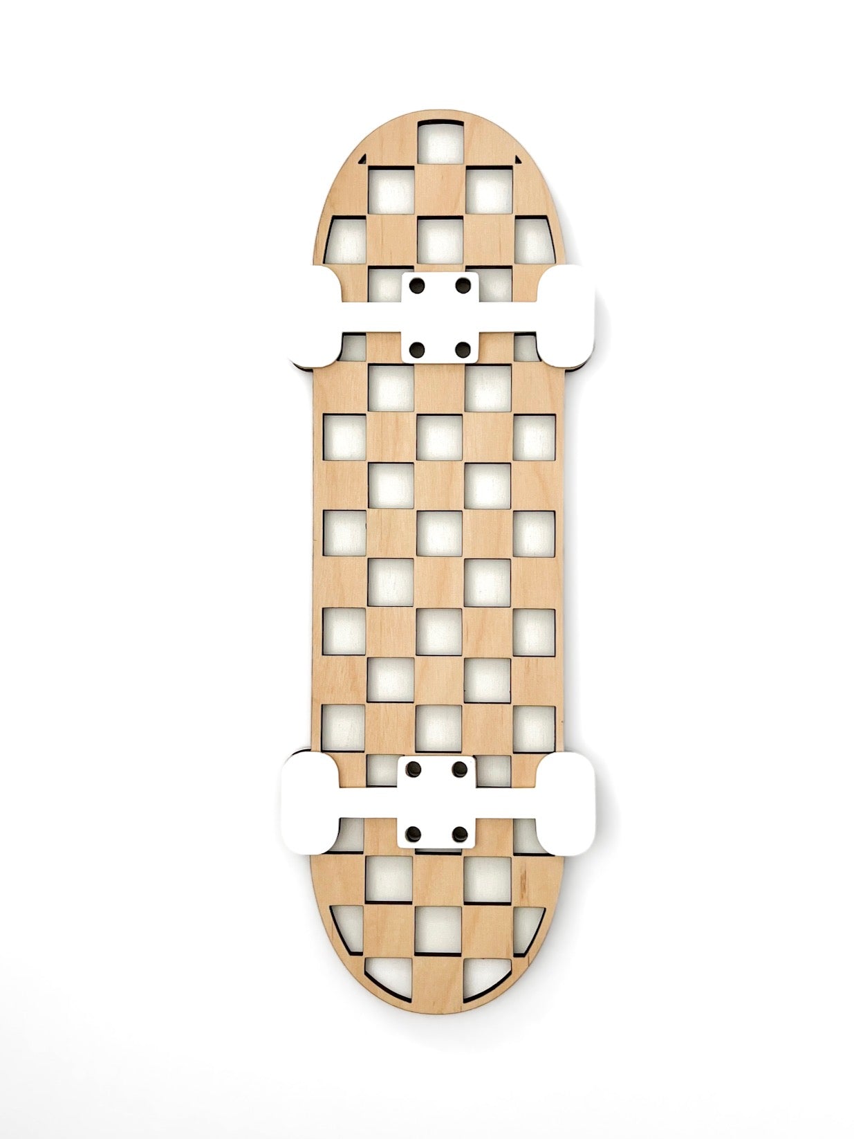 White Check Skateboard Sign