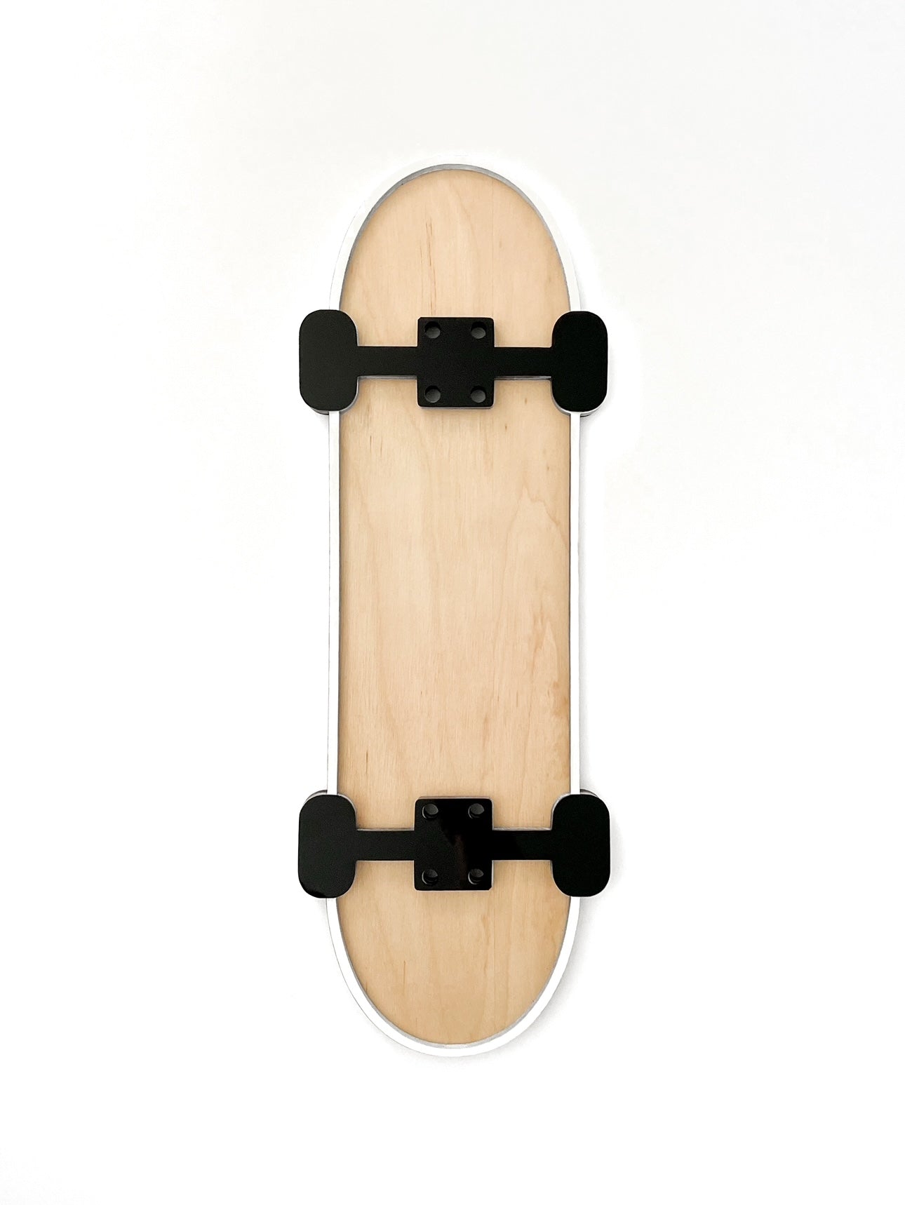 White Classic Skateboard Sign