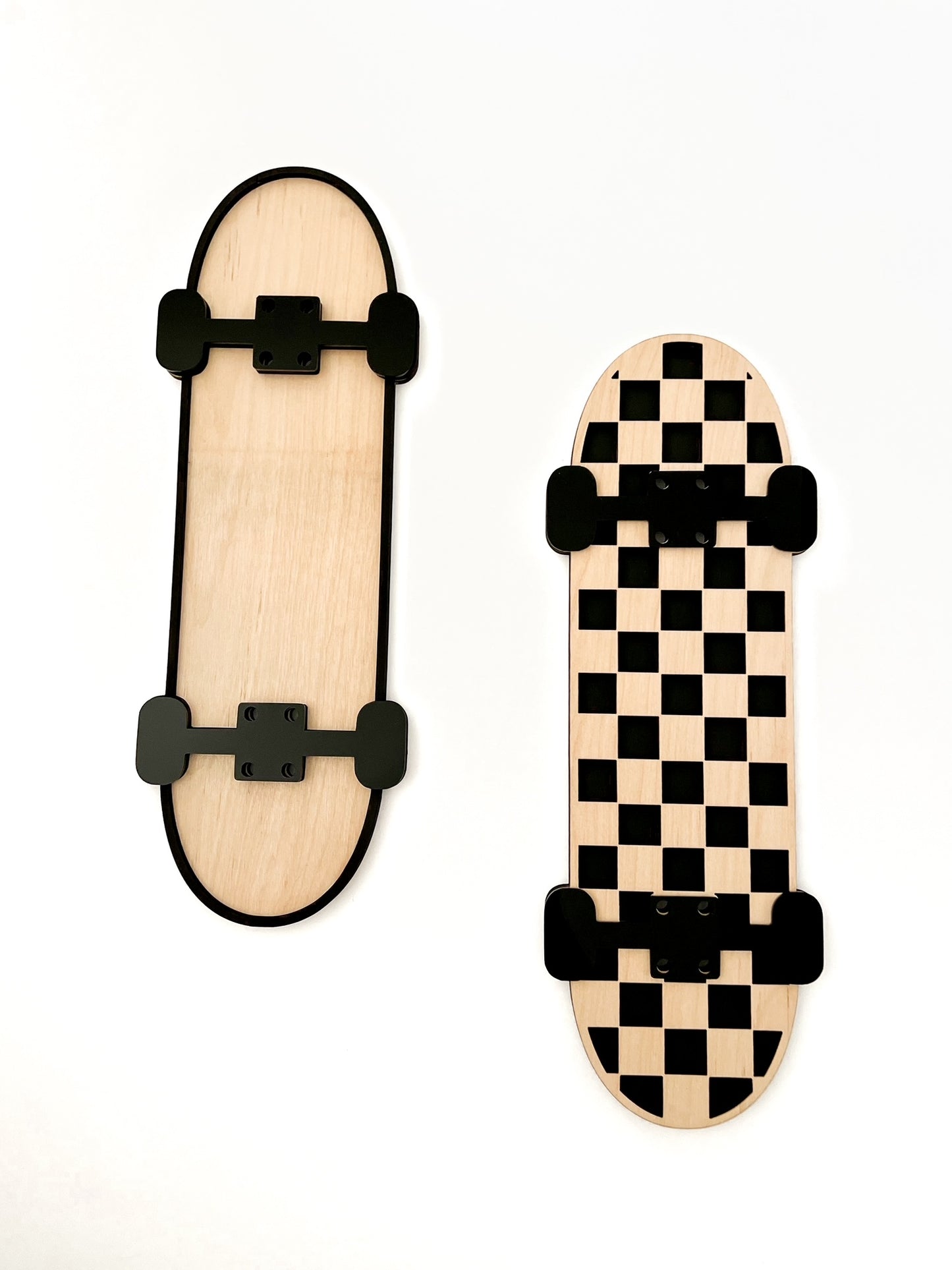 Black Check Skateboard Sign