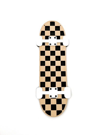 Black Check Skateboard Sign