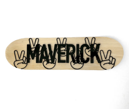 "Peace" Personalized Mini Skateboard