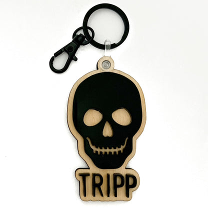 Personalized Skull Keychain