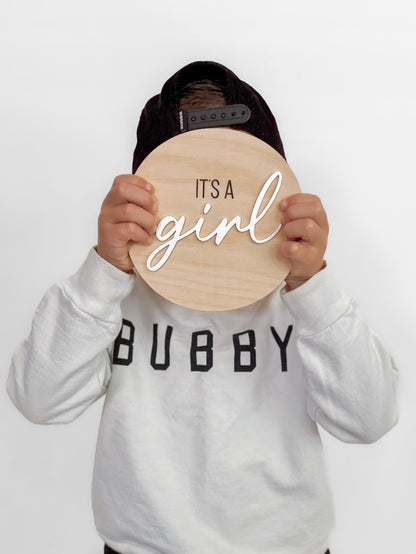 IT'S A GIRL Announcement Disc
