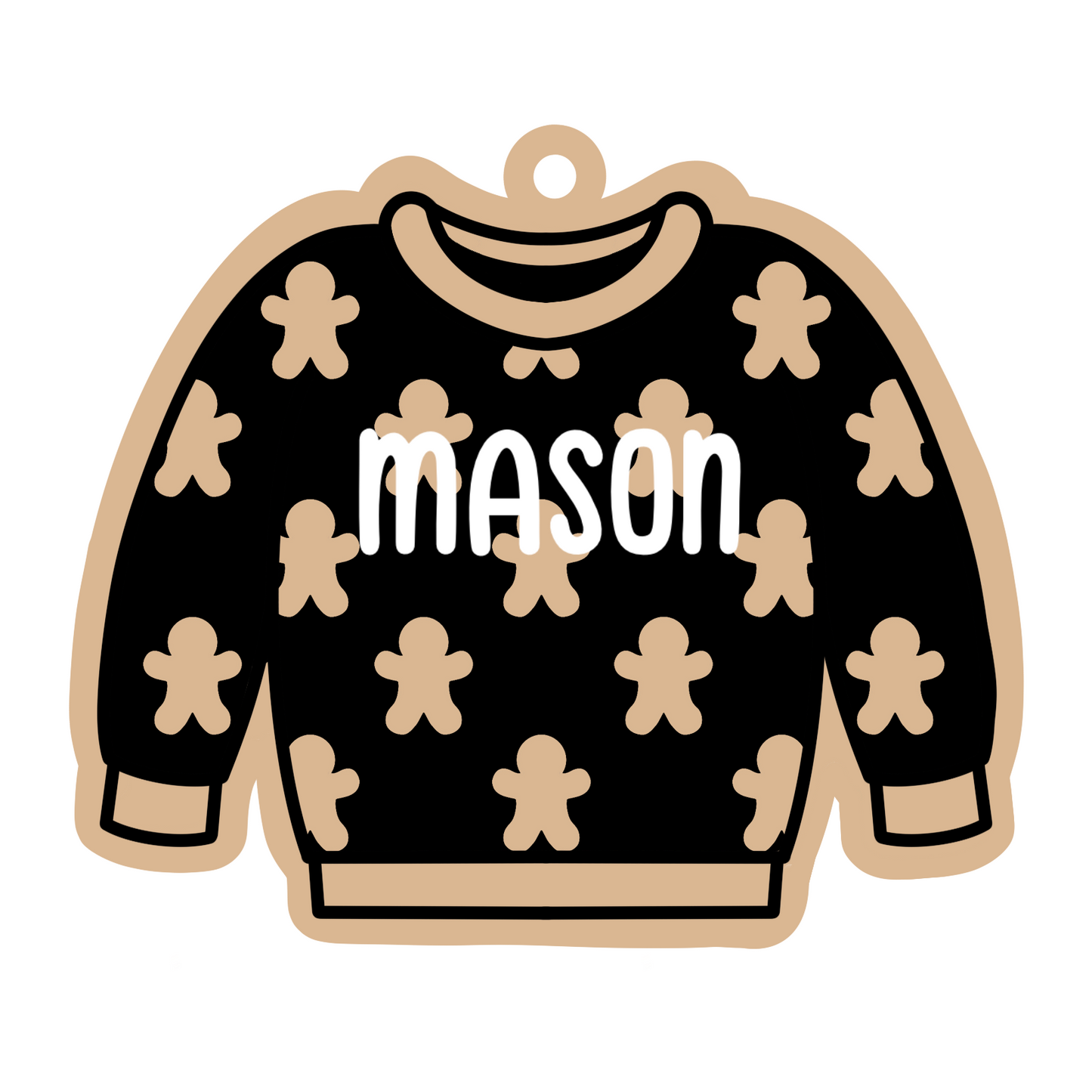 Personalized Gingerbread Sweater Magnet/Ornament/Tag